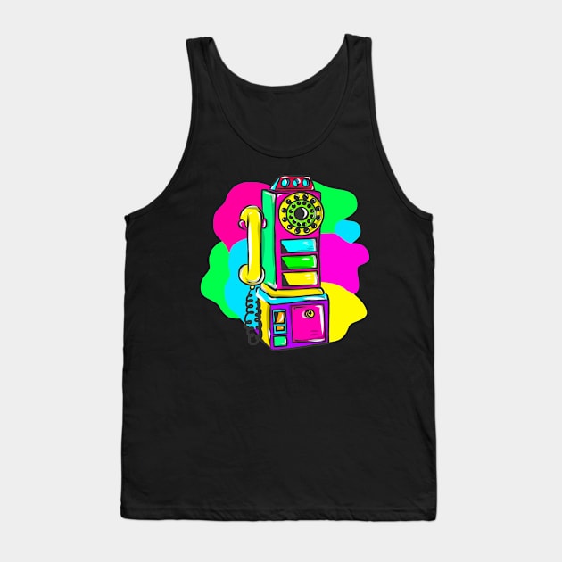 Retro neon early hippy VHS cassettes 80s 90s Tank Top by KK-Royal